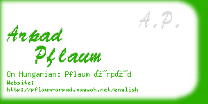 arpad pflaum business card